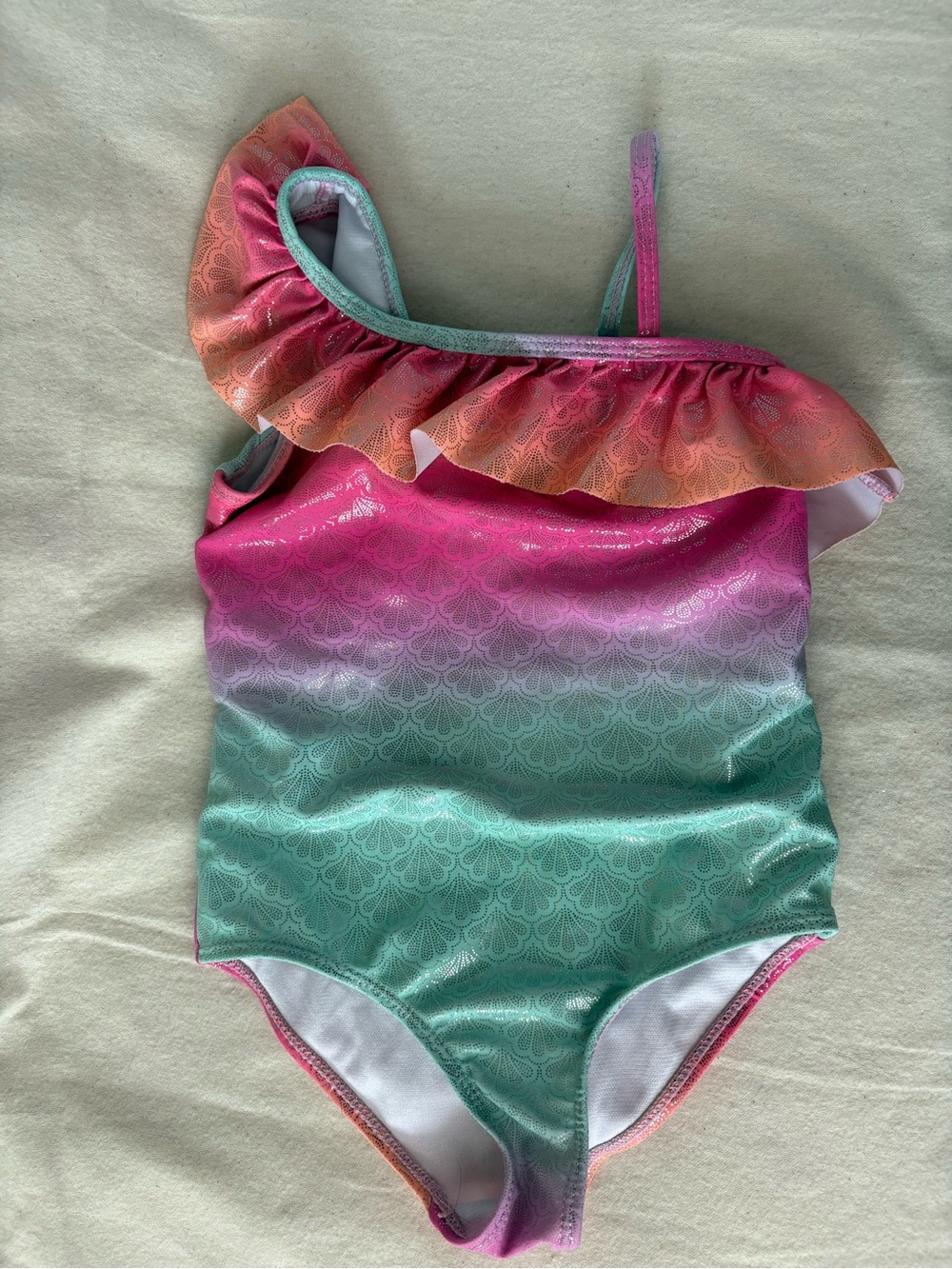 BMagical by BTween Toddler Girls Gradient Swimsuit - Pink to Teal Mermaid size 5